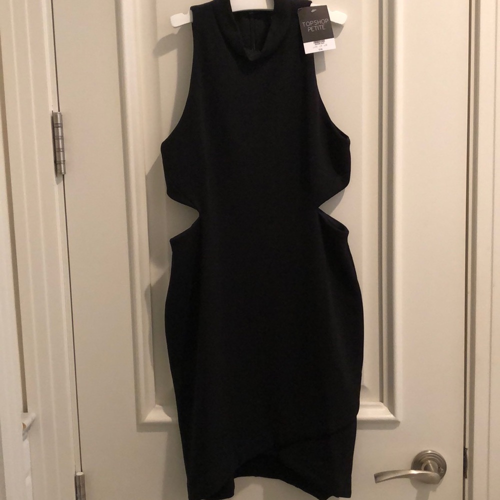 New!Topshop black cocktail/party dress w/cut outs